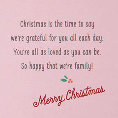 So Happy We're Family Christmas Card for Niece and Family