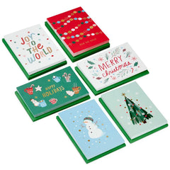 Whimsical Holidays Assorted Boxed Christmas Cards, Pack of 72