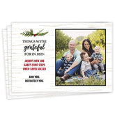 Gratitude List Flat Christmas Photo Card