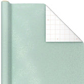 Sparkly Confetti on Mint Wrapping Paper, 17.5 sq. ft.