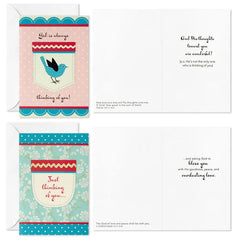 Stitched Pockets Religious Boxed Thinking of You Cards Assortment, Pack of 12