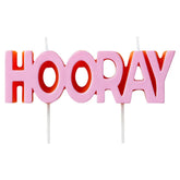 "Hooray" Pink Candle