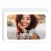 White Frame Happy Horizontal Custom Card