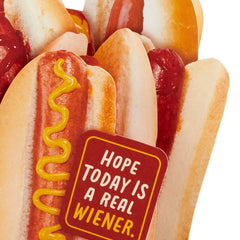 Hope Today Is a Real Wiener Hot Dog Bouquet Funny 3D Pop-Up Card