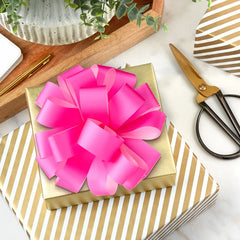 6" Neon Pink Gift Bow