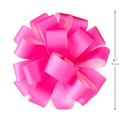 6" Neon Pink Gift Bow