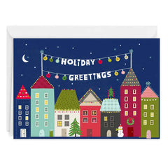 Holiday Village Custom Christmas Card