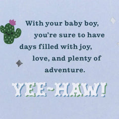 Howdy and Yee-Haw New Baby Boy Card