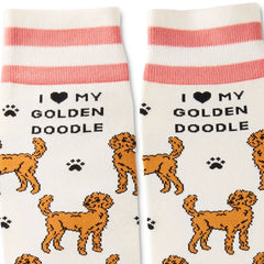 I Love My Goldendoodle Crew Socks