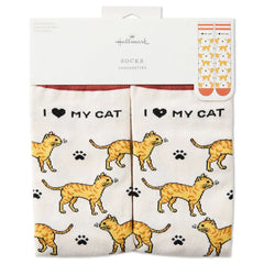 I Love My Orange Cat Crew Socks