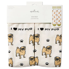 I Love My Pug Crew Socks