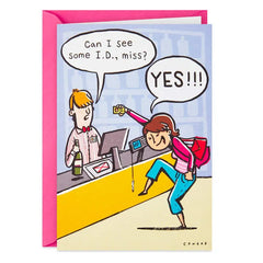ID Check Funny Birthday Card for Her