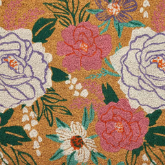 Colorful Flowers Outdoor Coir Doormat, 18x30