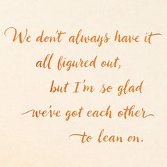Being Real About What We Need Friendship Card