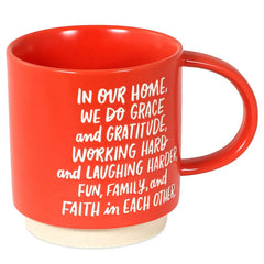 In Our Home Red Mug, 16 oz.