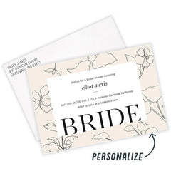 Ink and Ivory Botanical Bridal Shower Invitation