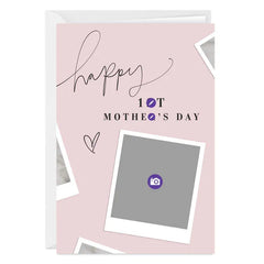 Instant Photo on Pink Happy Custom Card