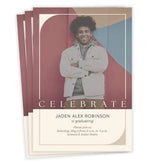 Ivory Linen Frame Graduation Invitation