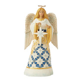 Jim Shore Heartwood Creek Blue and Gold Angel Figurine, 8.46"