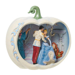 Jim Shore Disney Cinderella Scene in Carved Pumpkin Figurine, 8"
