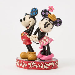 Jim Shore Disney Mickey and Minnie on Heart Figurine, 6.2"