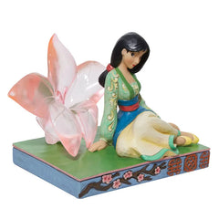 Jim Shore Disney Mulan and Cherry Blossom Figurine, 4.75"
