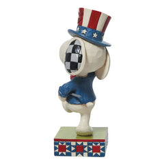 Jim Shore Peanuts Patriotic Snoopy Marching Figurine, 5.25"