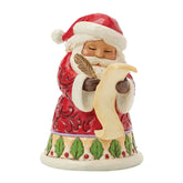 Jim Shore Heartwood Creek Santa With List Mini Figurine, 3.86"
