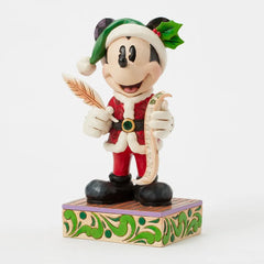 Jim Shore Disney Santa Mickey Checks His List Figurine, 7.75"