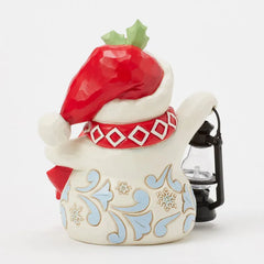 Jim Shore Heartwood Creek Snowman With Oversized Lantern Figurine, 4.8"