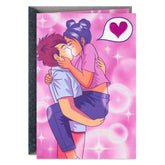 Just Right Anime Couple Kissing Romantic Love Card