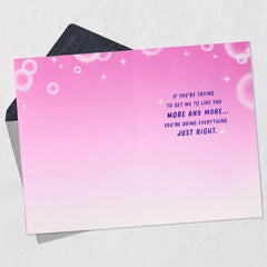 Just Right Anime Couple Kissing Romantic Love Card