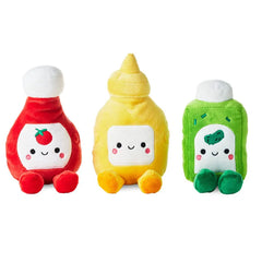 Better Together Ketchup, Mustard and Relish Magnetic Plush Trio, 7.5"