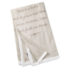 This Home Is Full of Faith Throw Blanket, 50x60