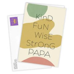 Kind Fun Wise Strong Papa Custom Father's Day Card
