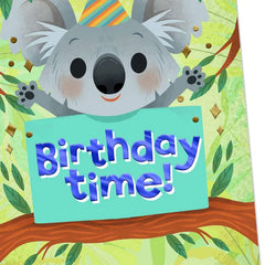 Warm Hugs Koala Birthday Card for Kid