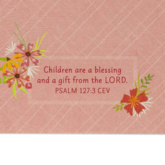 Faith, Hope and Love Religious Christening Card for Baby Girl