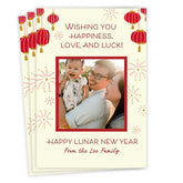 Good Wishes Flat Chinese New Year Photo Card