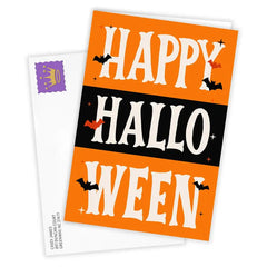 Frights and Fun Bold Stripes Custom Halloween Card