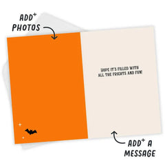 Frights and Fun Bold Stripes Custom Halloween Card