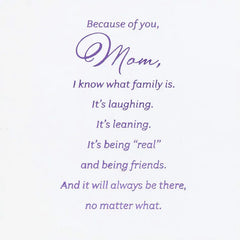 Because of You Birthday Card for Mom