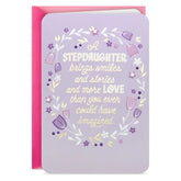 Celebrating the Love That Makes Us Family Birthday Card for Stepdaughter