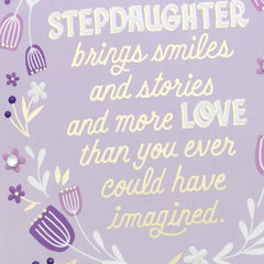 Celebrating the Love That Makes Us Family Birthday Card for Stepdaughter