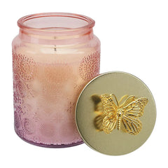 Lavender Rosemary Scented Glass Candle, 18.7 oz.