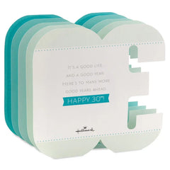 Many More Good Years Ahead 3D Pop-Up 30th Birthday Card