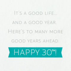 Many More Good Years Ahead 3D Pop-Up 30th Birthday Card