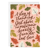 Autumn Beauty and God's Love Religious Custom Thanksgiving Card