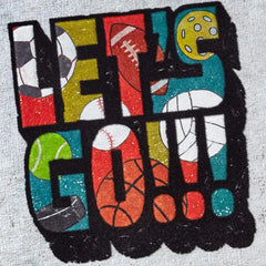 Let's Go Sports Graphics Lettering Birthday Card for Kids