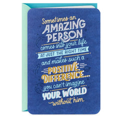 Grateful for You in My Life Birthday Card for Him