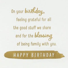 The Blessing of Being Family Birthday Card